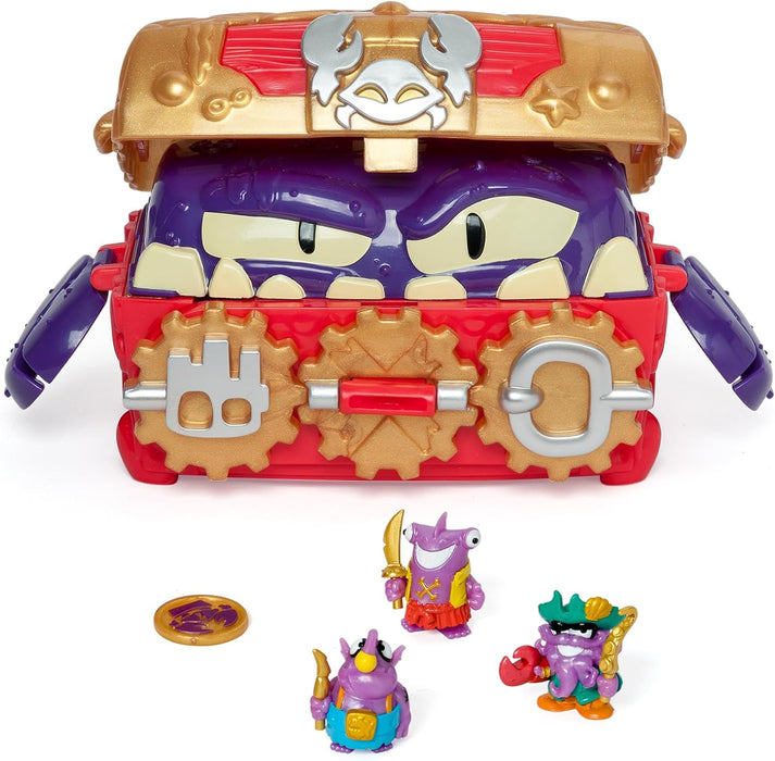 PIRATIX, ADVENTURE WORLD Monster Treasure - Treasure chest with a monster hidden inside, includes 1 chest, 3 Piratix, 1 treasure and 3 accessories
