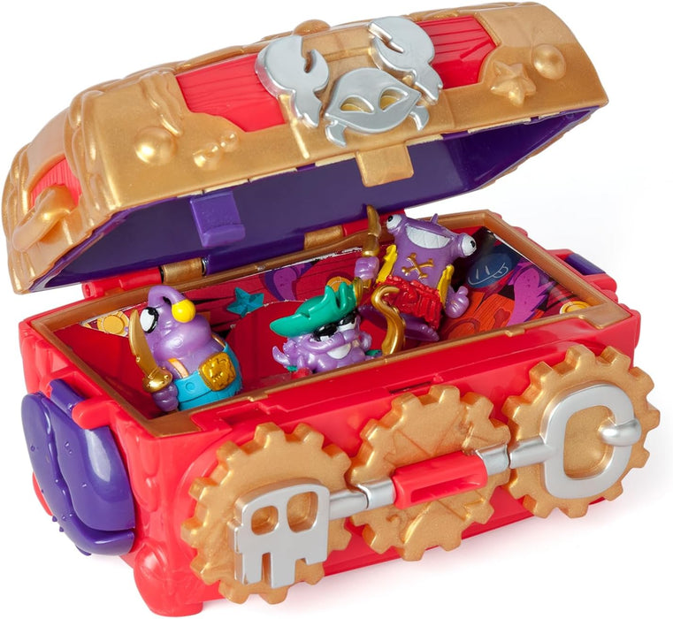PIRATIX, ADVENTURE WORLD Monster Treasure - Treasure chest with a monster hidden inside, includes 1 chest, 3 Piratix, 1 treasure and 3 accessories