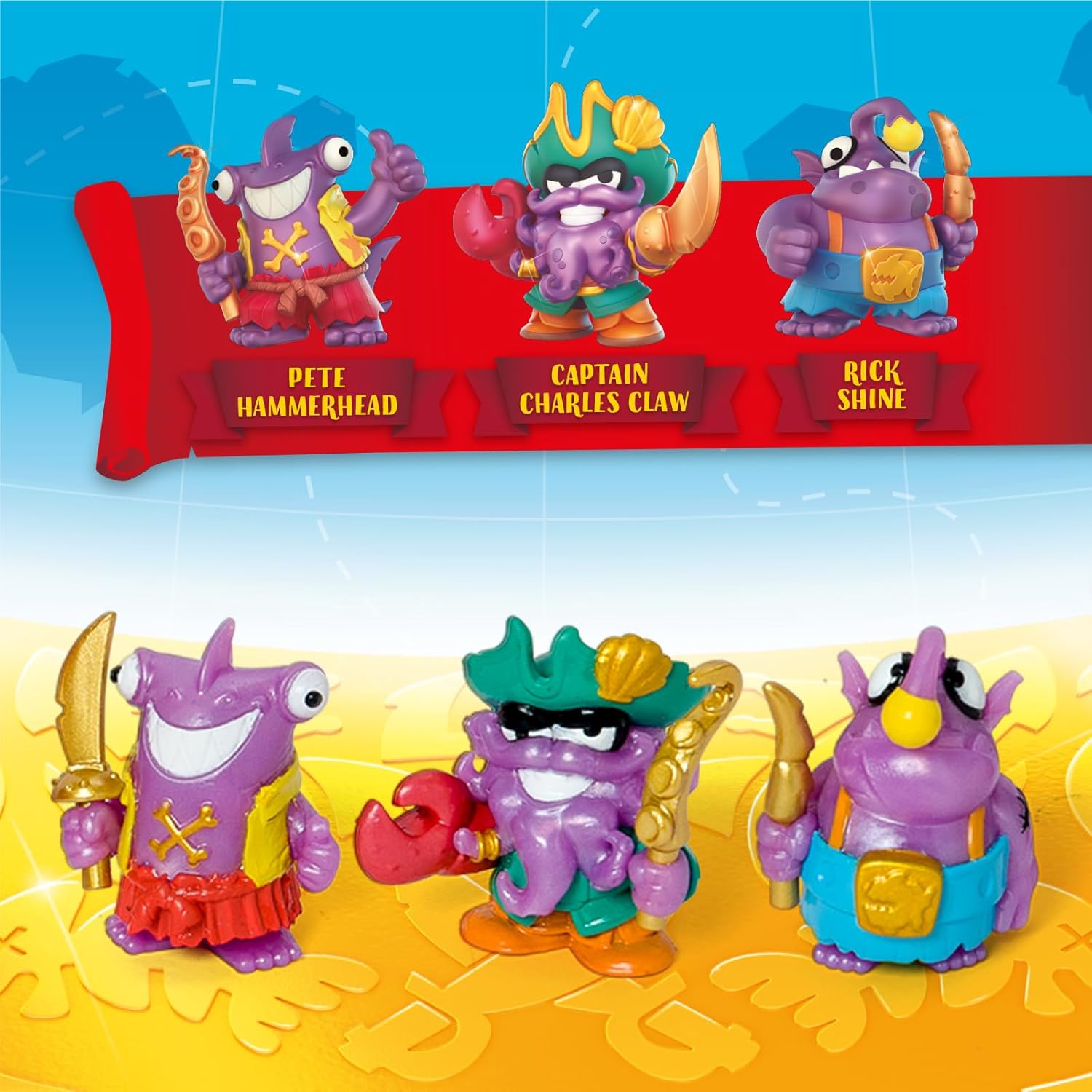 PIRATIX, ADVENTURE WORLD Monster Treasure - Treasure chest with a monster hidden inside, includes 1 chest, 3 Piratix, 1 treasure and 3 accessories