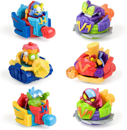 SUPERTHINGS Legends-Power Squad. Superpack of the legendary characters from SuperThings. Includes 6SuperThings, 2 PowerJets, 1 MegaVehicle and 1 ultrarare SuperThing. Contains products from series 1-9
