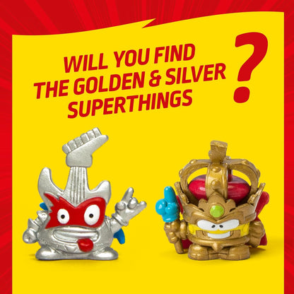 SUPERTHINGS Legends-Power Squad. Superpack of the legendary characters from SuperThings. Includes 6SuperThings, 2 PowerJets, 1 MegaVehicle and 1 ultrarare SuperThing. Contains products from series 1-9