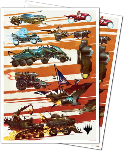 Ultra Pro: Magic The Gathering: Aetherdrift: 105ct Apex Deck Protector Sleeves Set Symbol: Finish Line Key Art