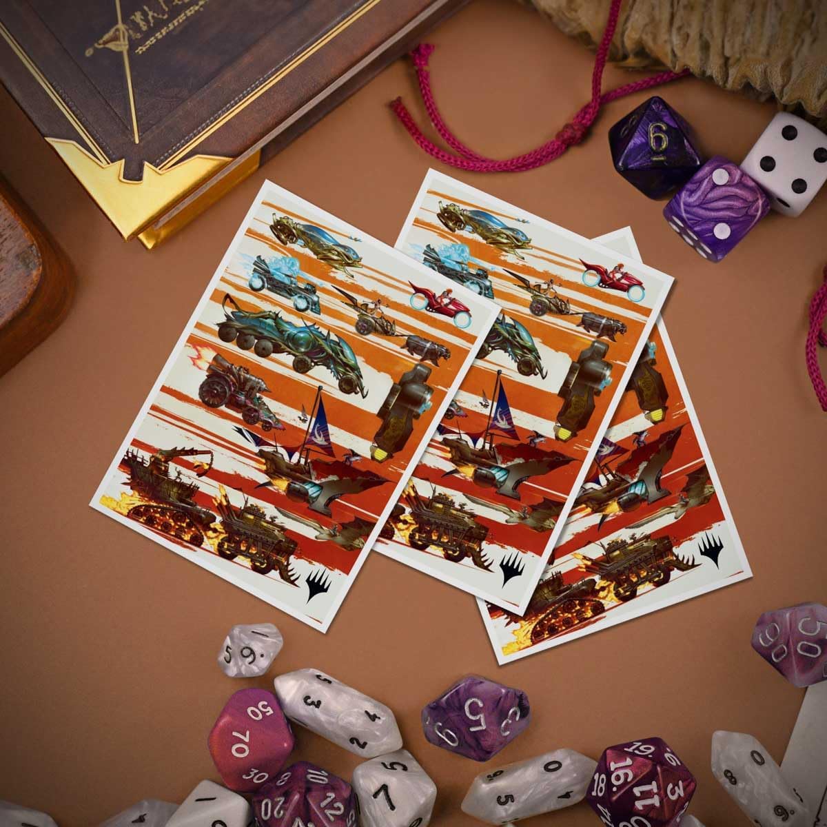 Ultra Pro: Magic The Gathering: Aetherdrift: 105ct Apex Deck Protector Sleeves Set Symbol: Finish Line Key Art