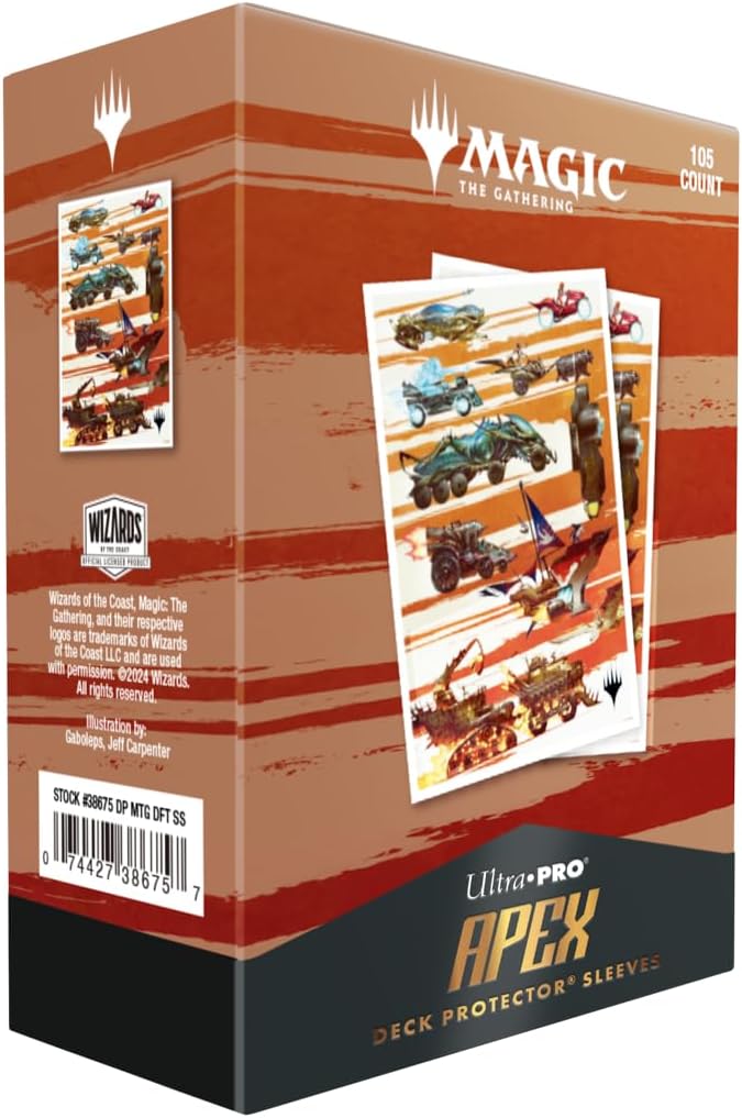 Ultra Pro: Magic The Gathering: Aetherdrift: 105ct Apex Deck Protector Sleeves Set Symbol: Finish Line Key Art