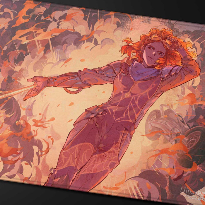 Ultra PRO - Aetherdrift Chandra’s Ignition Stitched Edge Playmat for Magic: The Gathering, Use as Mousepad, Desk Mat, Protects MTG Cards During Gameplay, TCG Trading Card Games