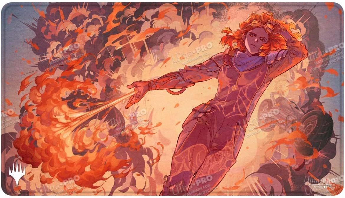 Ultra PRO - Aetherdrift Chandra’s Ignition Stitched Edge Playmat for Magic: The Gathering, Use as Mousepad, Desk Mat, Protects MTG Cards During Gameplay, TCG Trading Card Games