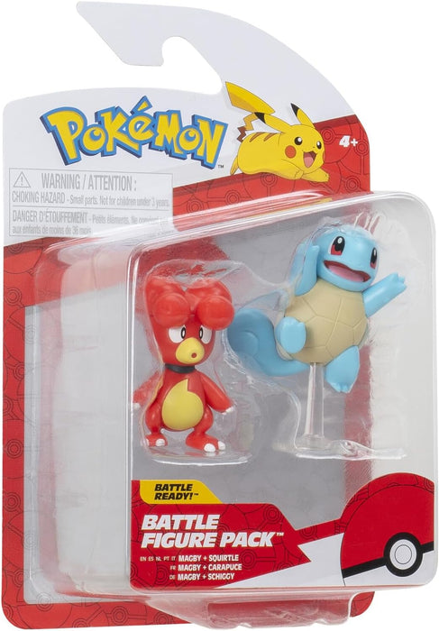 Pokemon Battle Figure 2 Pack (Magby & Squirtle #5) W19 Figure