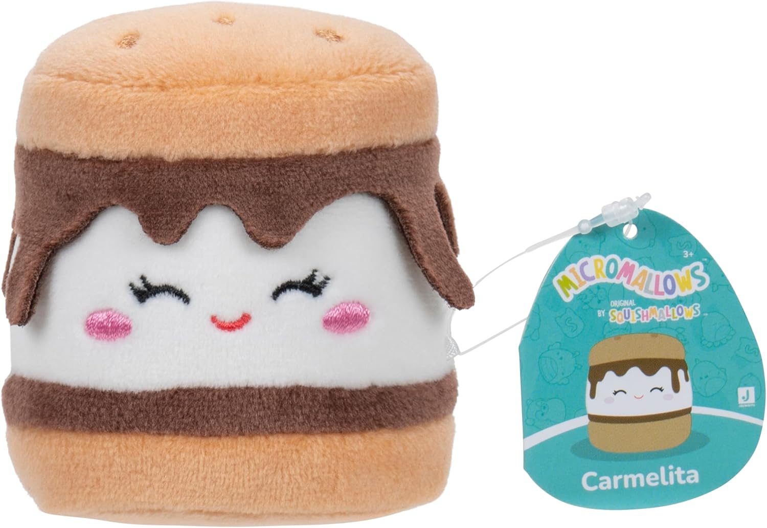 Micromallows Squishmallows Original 4-Pack – Carmelita S'mores, Jeanne Octopus, Luciano Lion, Wendy Frog