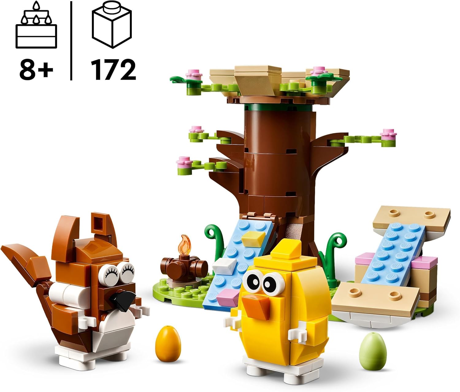 LEGO Spring Animal Playground Building Toy Set with Bird and Squirrel Figures, Tree-House Playset for Kids, Gift Idea for 8 Plus Year Old Boys and Girls Who Love Imaginative Play 40709