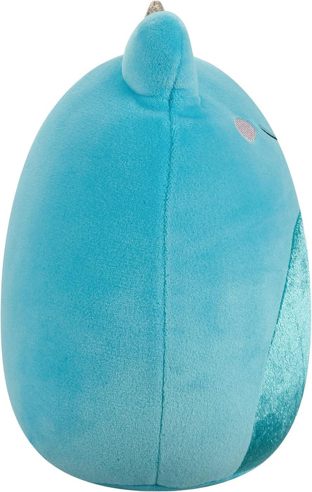 Squishmallows Original 7.5-Inch Ludwig the Teal Frog With Hearts and Crown Valentines Plush