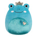 Squishmallows Original 7.5-Inch Ludwig the Teal Frog With Hearts and Crown Valentines Plush