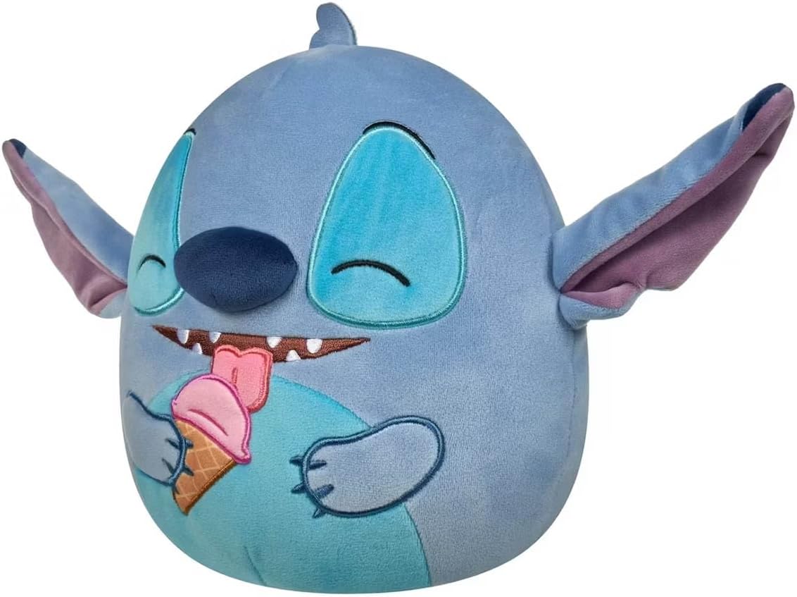 Squishmallows Little Plush Disney - Stitch Holding Snow Cone Soft Toy - 8" Plush Toy For Kids - Blue