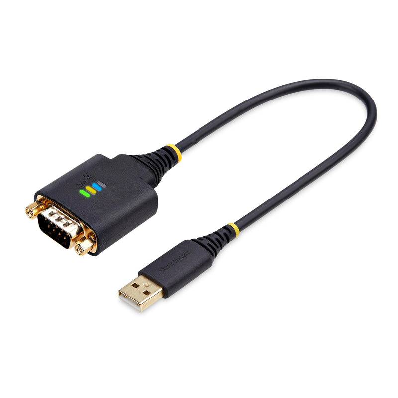 StarTech.com Câble USB vers Série de 30cm, Rétention COM, FTDI, USB-A vers DB9 RS232, Vis/Écrous DB9 Interchangeables