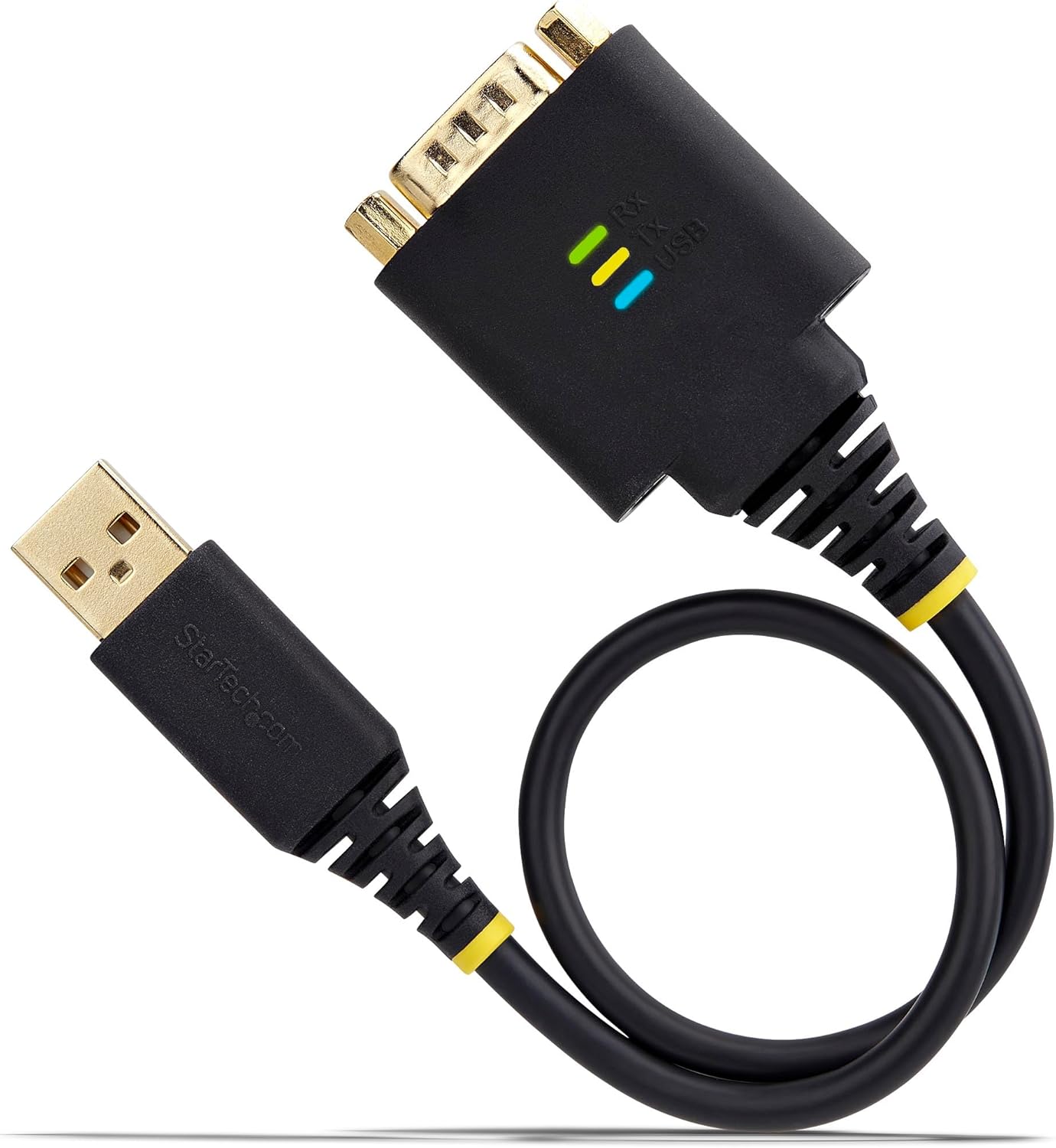 StarTech.com Câble USB vers Série de 30cm, Rétention COM, FTDI, USB-A vers DB9 RS232, Vis/Écrous DB9 Interchangeables