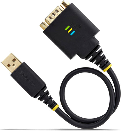 StarTech.com Câble USB vers Série de 30cm, Rétention COM, FTDI, USB-A vers DB9 RS232, Vis/Écrous DB9 Interchangeables