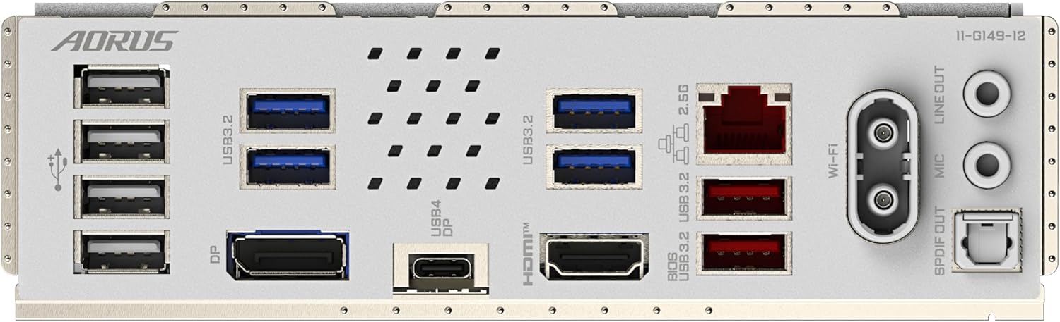 GIGABYTE B860M AORUS ELITE WF6E ICE Motherboard - Intel Core Ultra Series CPUs, 12+1+2+1 Phases VRM, up to 9200MHz DDR5, 1xPCIe 5.0 + 2xPCIe 4.0 M.2, 2.5GbE LAN, WIFI 6E, USB 4