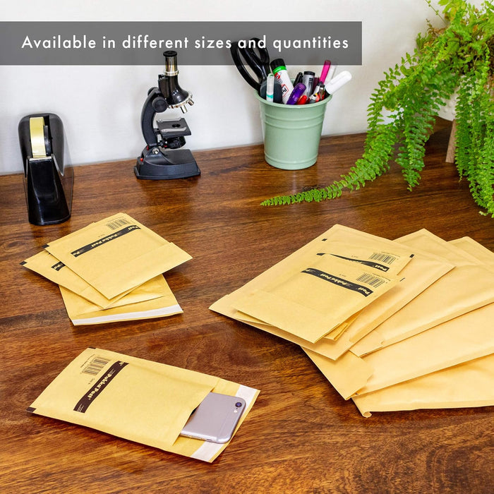 Pukka Post & Packaging Bubble Lined Envelopes Gold Peel and Seal Size A 120mmx175mm (Pack 10)