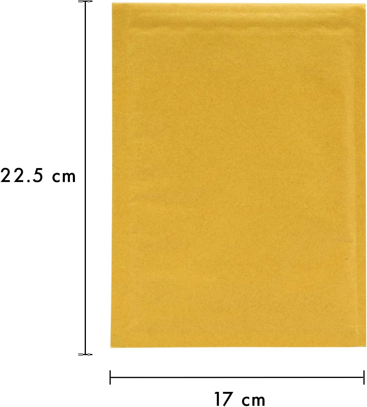 Pukka Post & Packaging Bubble Lined Envelopes - Pack of 10 Self Seal Padded Lightweight Mailers for Safe and Secure Shipping - Impact & Puncture Resistant for Protection - 170 x 225 mm, Size C - Gold