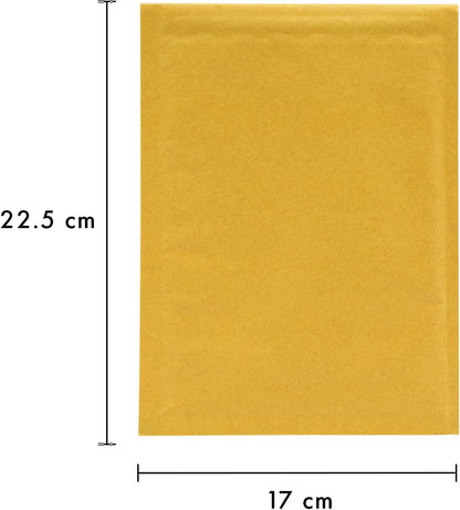 Pukka Post & Packaging Bubble Lined Envelopes - Pack of 10 Self Seal Padded Lightweight Mailers for Safe and Secure Shipping - Impact & Puncture Resistant for Protection - 170 x 225 mm, Size C - Gold