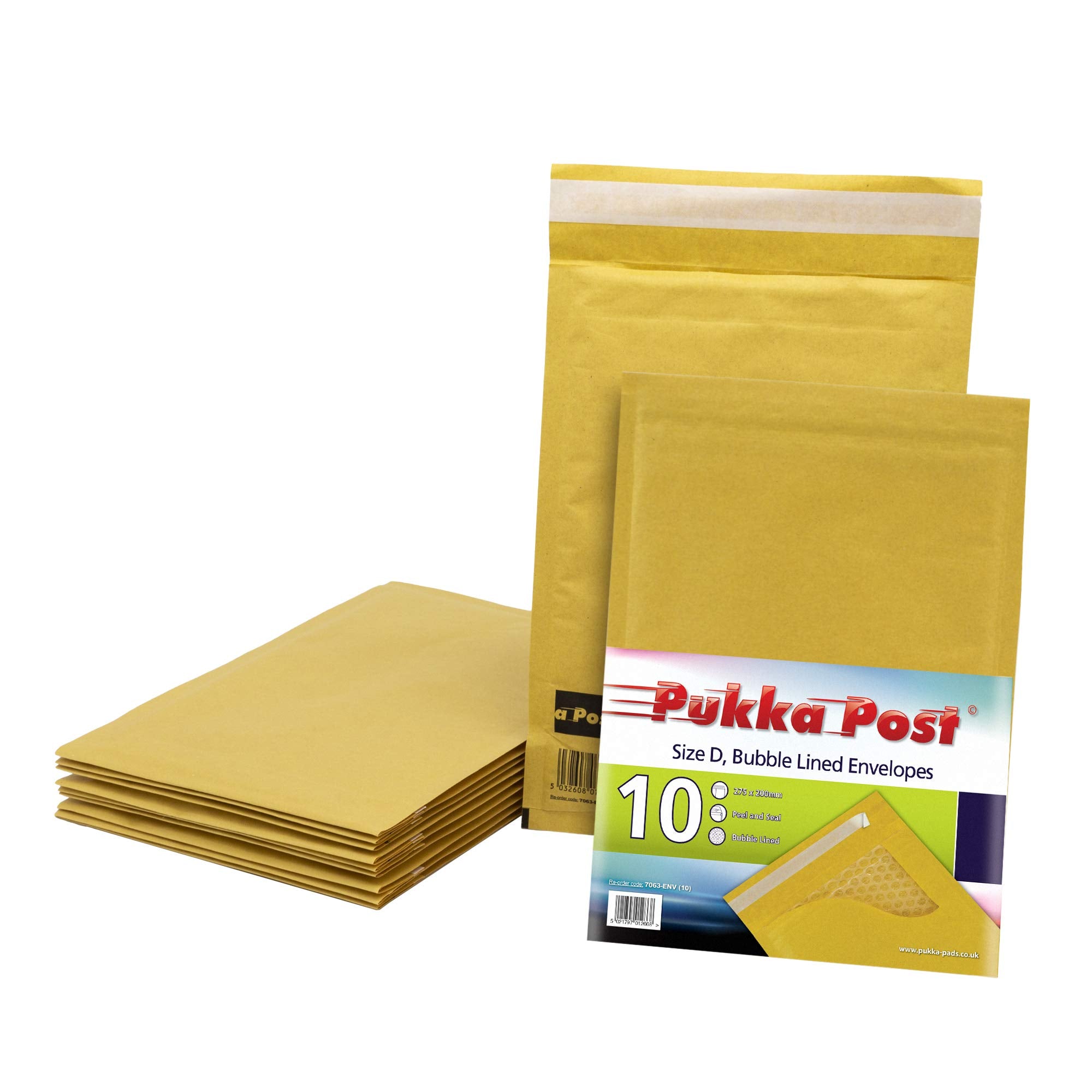 Box of 10 size D Featherpost Gold Bubble Padded Envelope