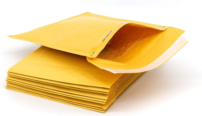 PUKKA POST & PACKAGING Bubble Lined Envelopes - Pack of 10 Self Seal Padded Lightweight Mailers for Safe and Secure Shipping - Impact & Puncture Resistant for Protection - 175 x 200 mm, Size CD - Gold