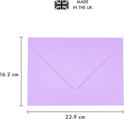 Pukka Pad, Pukka Post & Packaging Gummed Envelopes - Pack of 25, Ready-to-Seal, Durable 100GSM Postal Envelopes for Letters, Invitations, and Other Mail - 229 x 162 mm, Size C5, Pastels
