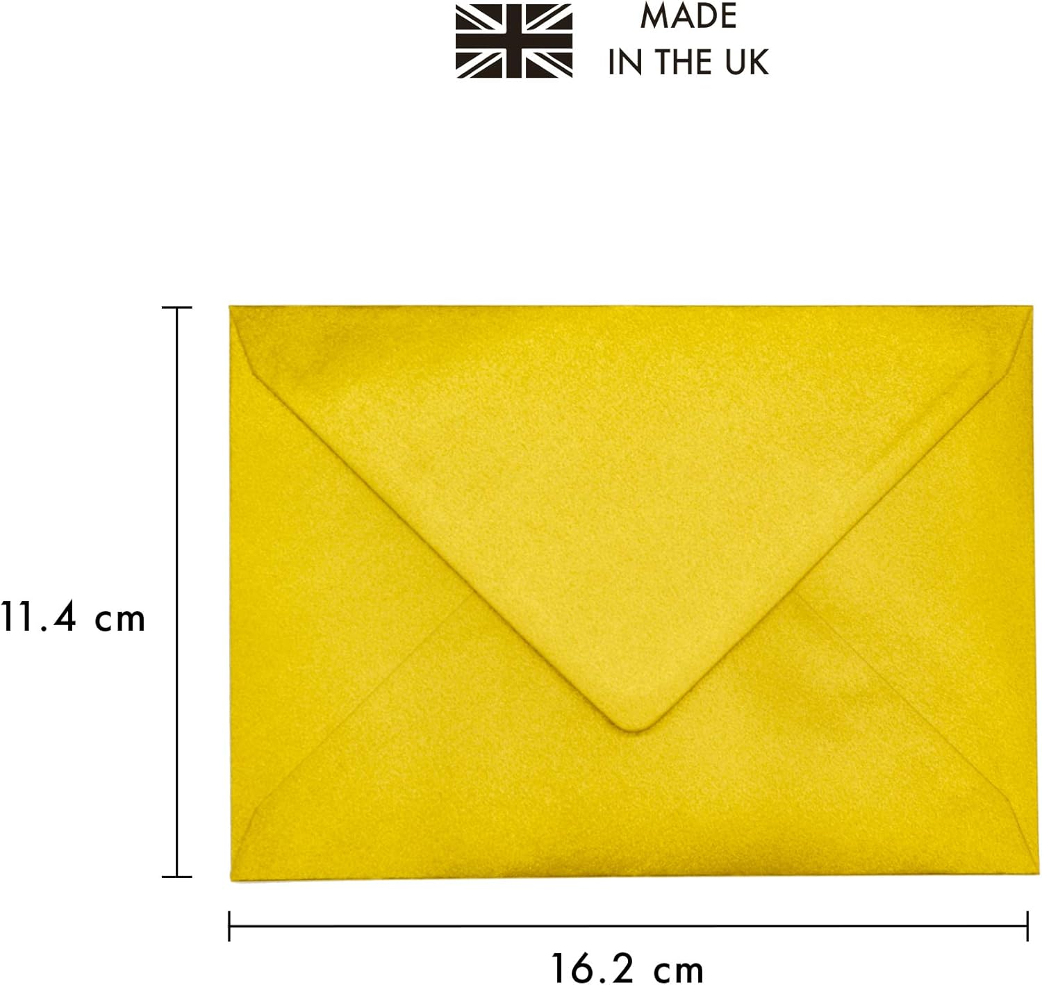 Pukka Pad, Pukka Post & Packaging Gummed Envelopes - Pack of 25, Ready-to-Seal, Durable 100GSM Postal Envelopes for Letters, Invitations, and Other Mail - 114 x 162mm, Size C6, Gold