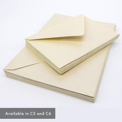 Pukka Pad, Pukka Post & Packaging Gummed Envelopes - Pack of 25, Ready-to-Seal, Durable 100GSM Postal Envelopes for Letters, Invitations, and Other Mail - 114 x 162mm, Size C6, Fresh White