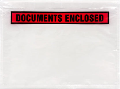 Pukka Pad A5 Document Enclosed Printed Wallet Pack of 10 - Transparent Document Envelopes for Packing Slips and Shipment Information on Parcels - Strong, Tamper-Proof Polythene - 235mm x 175mm