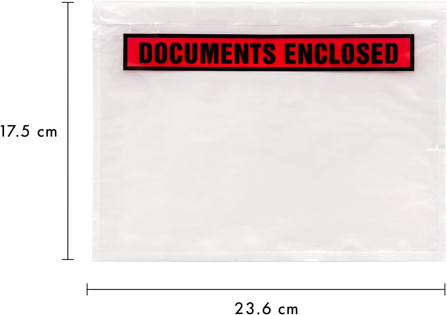 Pukka Pad A5 Document Enclosed Printed Wallet Pack of 10 - Transparent Document Envelopes for Packing Slips and Shipment Information on Parcels - Strong, Tamper-Proof Polythene - 235mm x 175mm