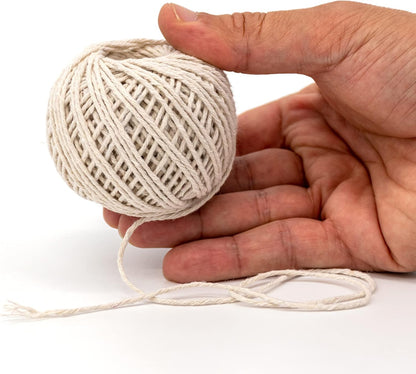 Pukka Pad, Pukka Post and Packaging - Bola de hilo de algodón para embalaje, manualidades y bricolaje, paquete de 4 bolas de 40 m cada una, sin plástico, embalaje totalmente reciclable