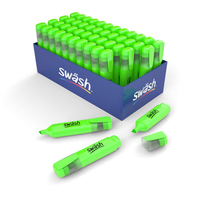 Swash Premium Highlighter Pens 48 Pieces, Green