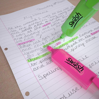 Swash Premium Highlighter Pens 48 Pieces, Green