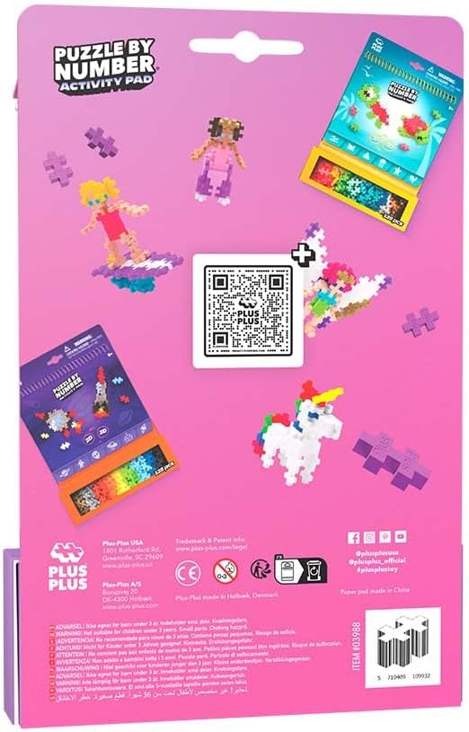 PLUS PLUS Travel Toys - Building Blocks Puzzle Play, Ideal Train, Car, or Plane Activities for Kids, 12 Pages with 125 Pieces in Attached Storage, Girls and Boys Toys Age 5 Plus