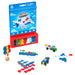 Plus Plus Travel Toys - Building Blocks Puzzle Play, Ideal Train, Car, or Plane Activities for Kids, 12 Pages with 125 Pieces in Attached Storage, Girls and Boys Toys Age 5 Plus