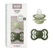 BIBS Supreme Speen verpakking van 2 stuks. BPA-vrij, Symmetrische speen. Siliconen, Maat 2 (6-18 maanden), Sage/Hunter Green