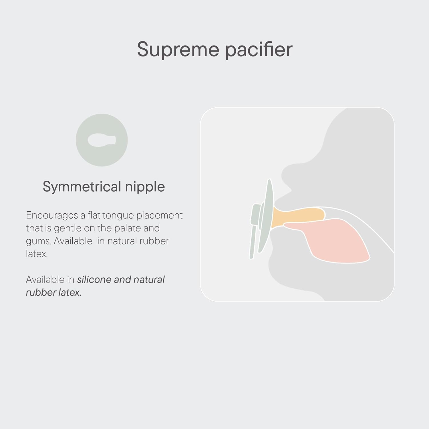 BIBS Supreme Speen verpakking van 2 stuks. BPA-vrij, Symmetrische speen. Siliconen, Maat 2 (6-18 maanden), Sage/Hunter Green