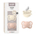BIBS Couture Speen verpakking van 2 stuks. BPA-vrij, Anatomische speen. Siliconen, Maat 1 (0-6 maanden), Ivory/Blush