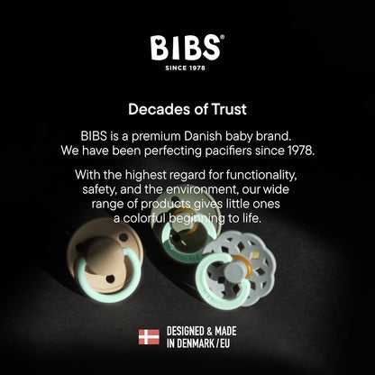 BIBS Colour Night Speen verpakking van 2 stuks. BPA-vrij, Ronde speen. Natuurlijk rubberlatex, Maat 2 (6-18 maanden), Blush NIGHT/Vanilla NIGHT Maat 2 (6-18 maanden) Blush NIGHT / Vanilla NIGHT