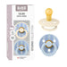 BIBS Colour Studio Speen verpakking van 2 stuks. BPA-vrij, Ronde speen. Natuurlijk rubberlatex, Geproduceerd in Denemarken, Maat 1 (0-6 maanden), Block Baby Blue Dusty Blue