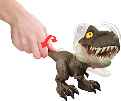 Mattel Jurassic World Roar Command Tyrannosaurus Rex Dinosaur Figure Toy, Record and Play Dino Speak T-Rex, Tail-Activated Attack & Roar