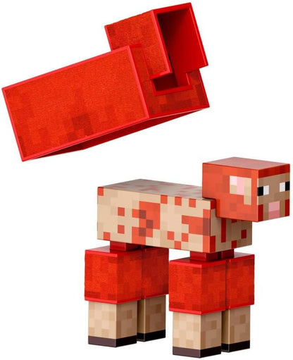 Mattel Minecraft Diamond Level Sheep Action Figure with 3 Accessories, 5.5-inch Collector Scale & Pixelated Design