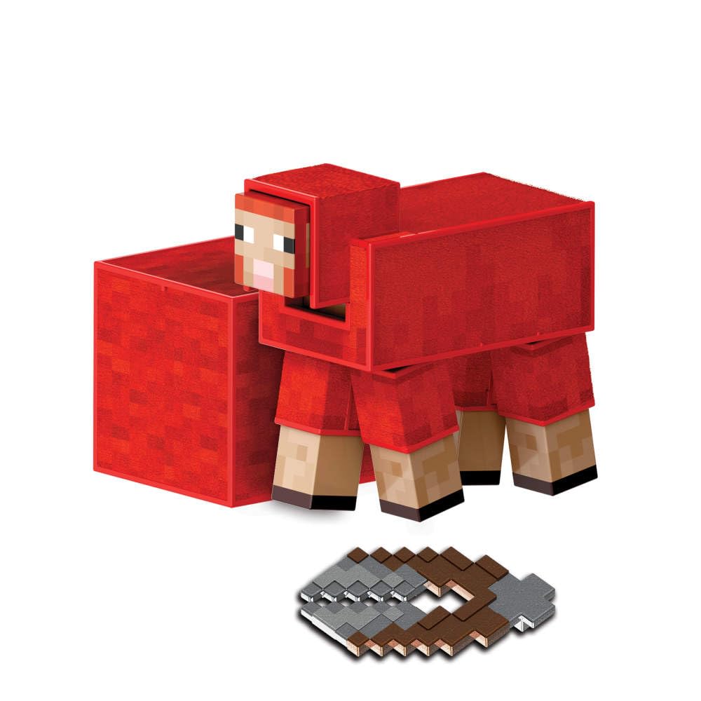 Mattel Minecraft Diamond Level Sheep Action Figure with 3 Accessories, 5.5-inch Collector Scale & Pixelated Design