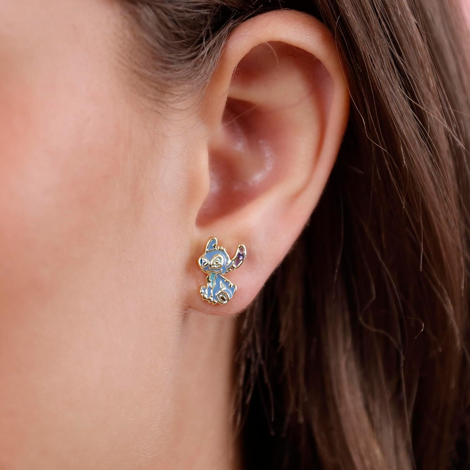 Stitch & Angel Mismatch Stud Earrings