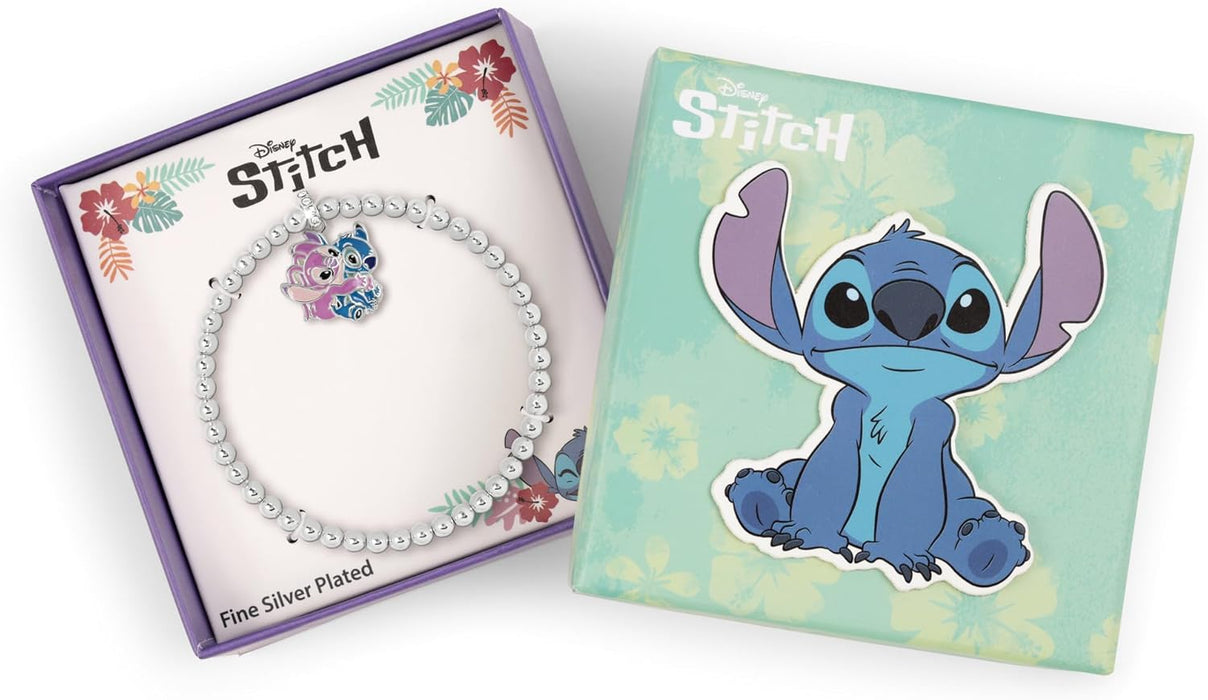 Disney - Silver Plated Stitch Charm Bracelet