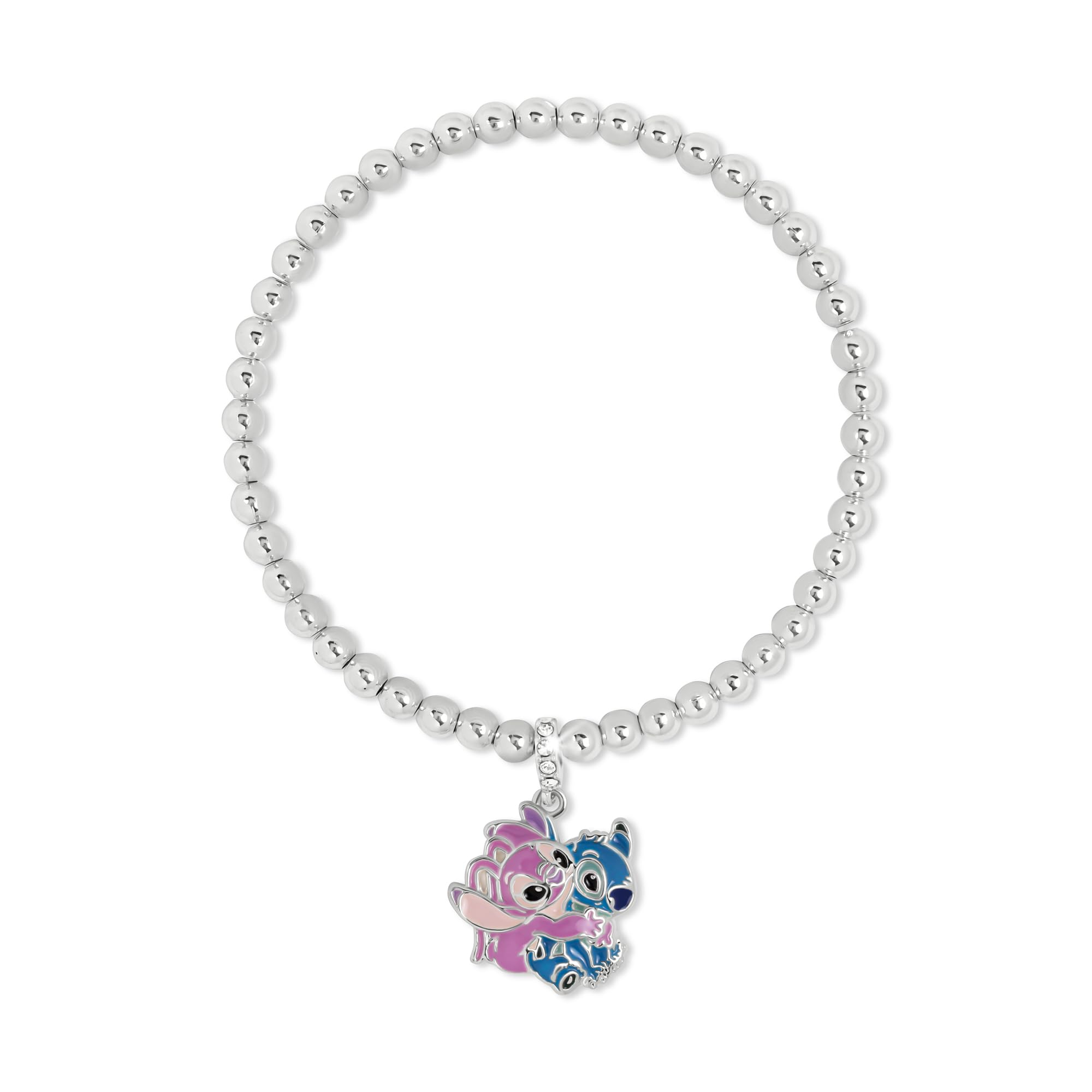 Disney - Silver Plated Stitch Charm Bracelet