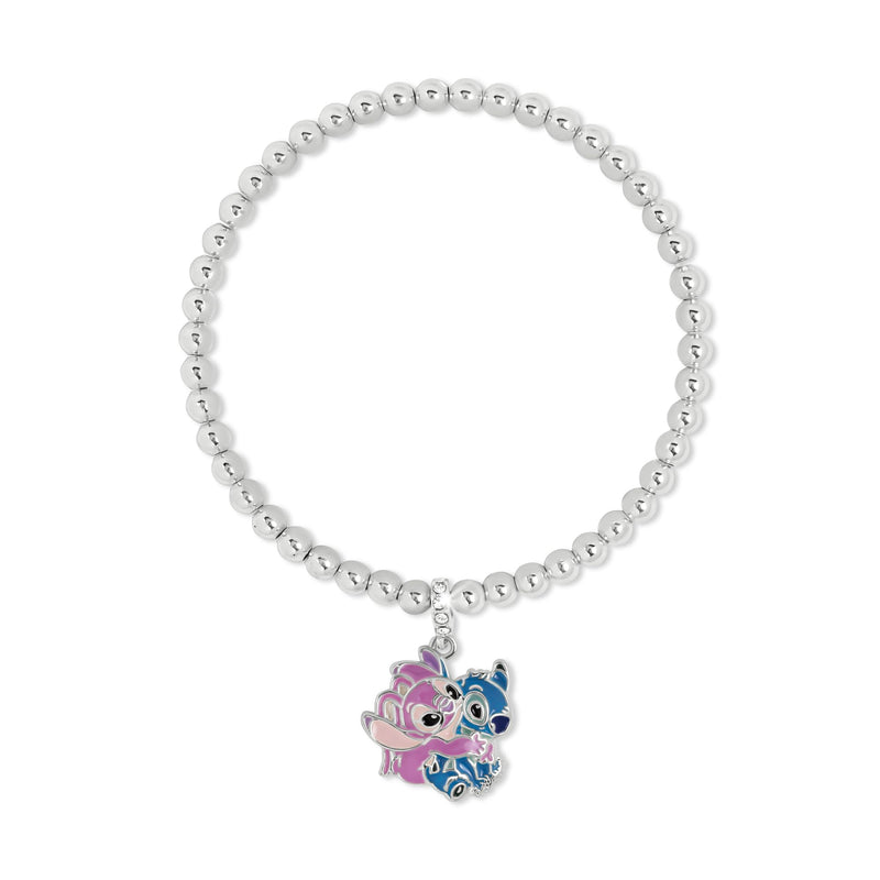 Disney - Silver Plated Stitch Charm Bracelet