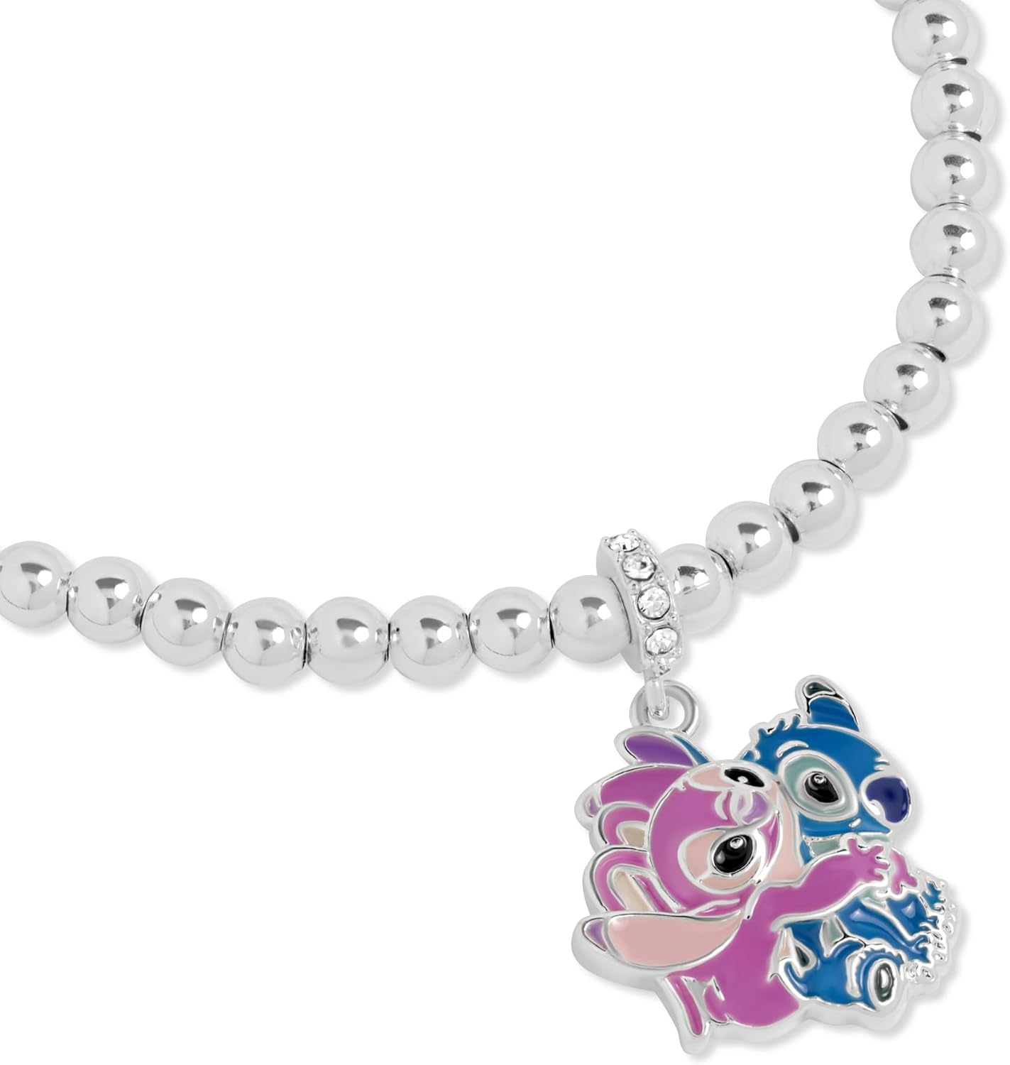 Disney - Silver Plated Stitch Charm Bracelet