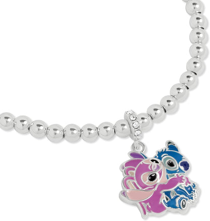 Disney - Silver Plated Stitch Charm Bracelet