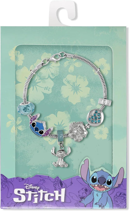 Disney - Silver Plated Stitch Charm Bracelet